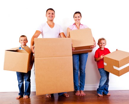 Packed household items ready for house removals in Isleworth