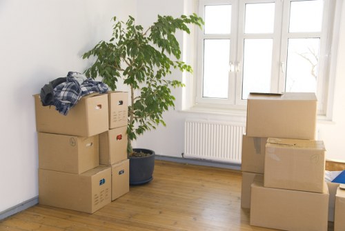 Prepared office workspace setup after relocation in Isleworth