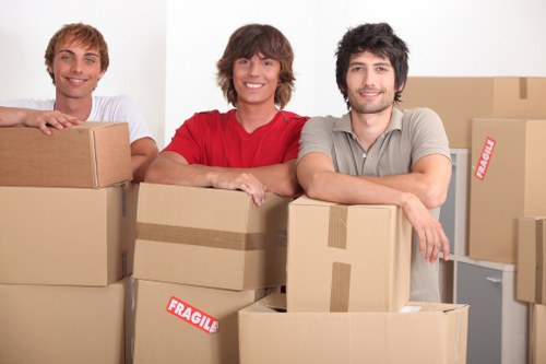 Careful packing of household belongings for a move in Isleworth