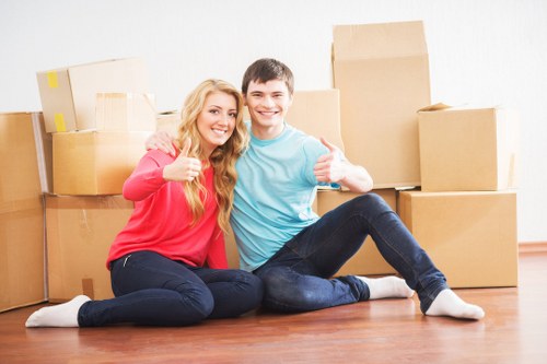 Local office movers handling desks and IT equipment near Isleworth